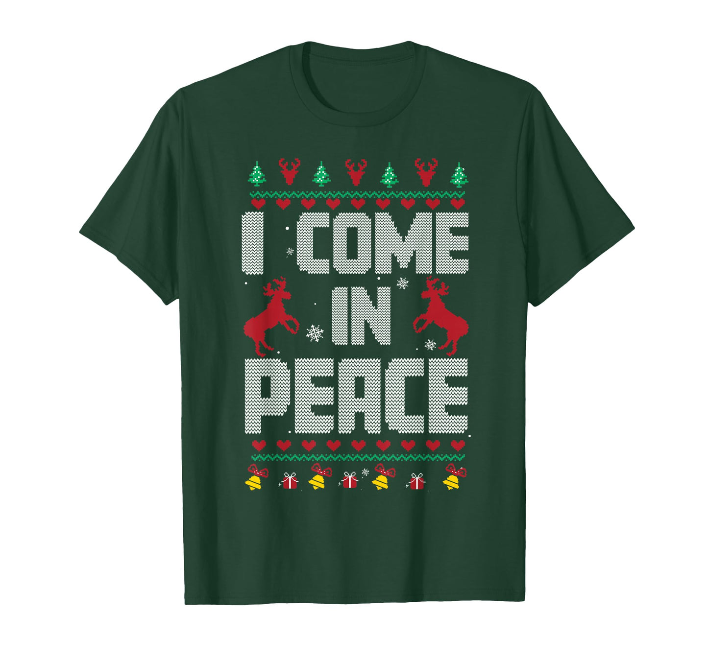 I Come In Peace - I'm Peace Xmas Matching Couples Christmas T-Shirt