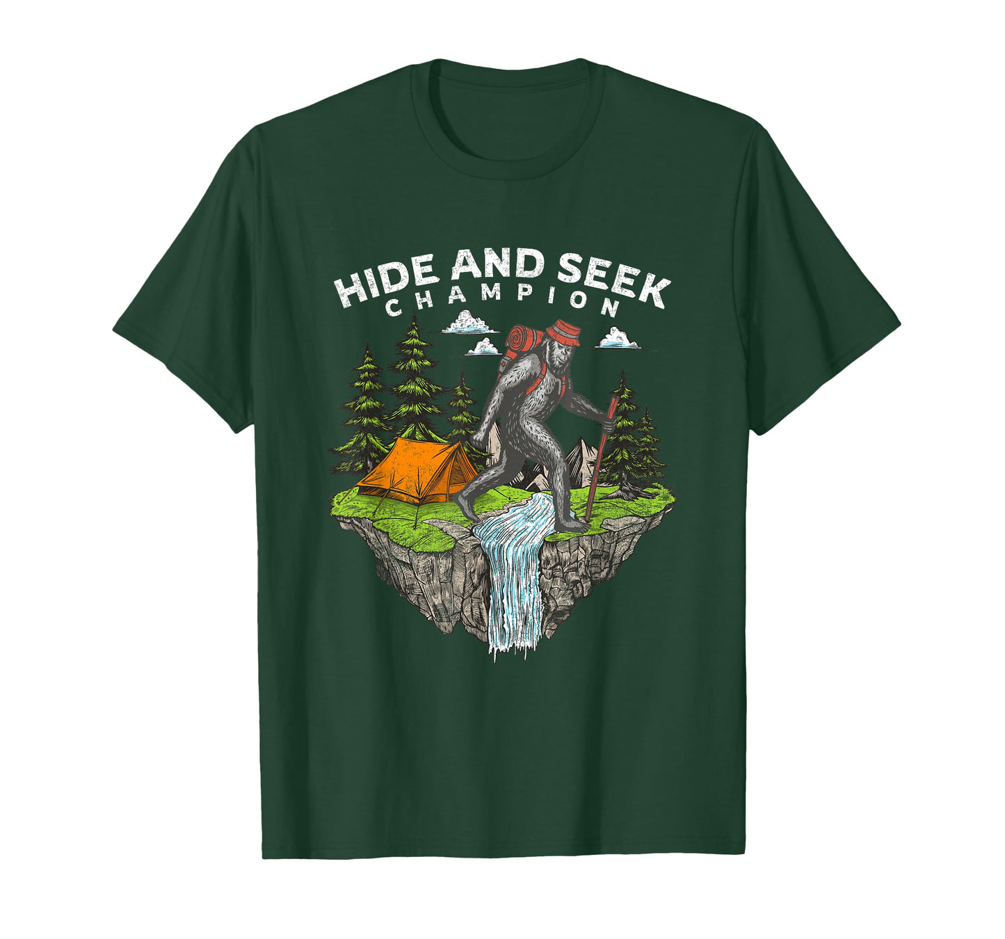 Funny Bigfoot Hide and Seek Champion T-Shirt