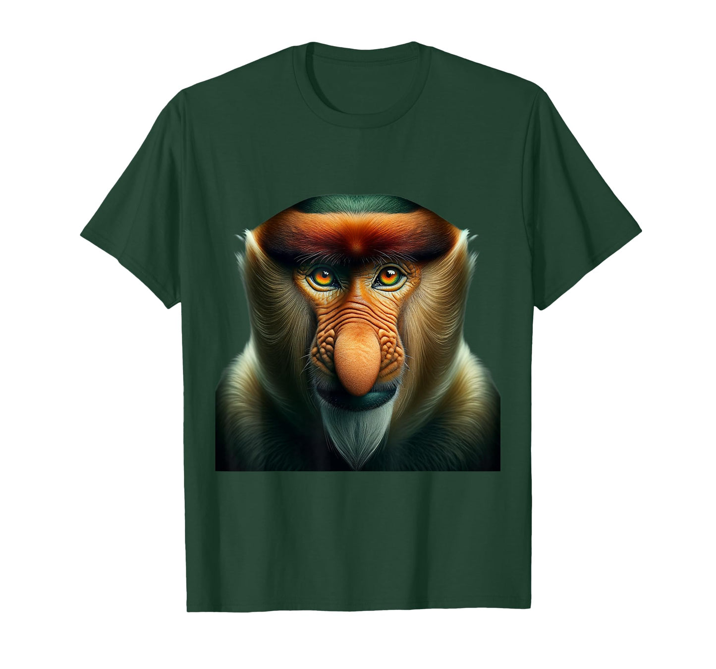 Proboscis Monkey Shirt Monkey Portrait Wildlife Exotic Ape T-Shirt