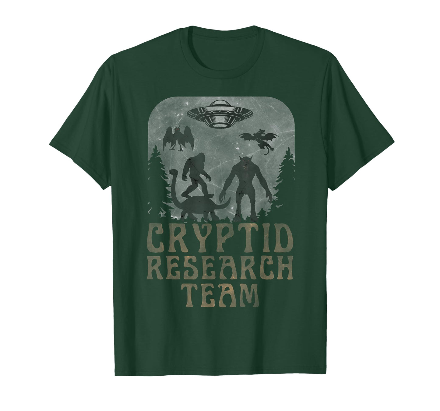 CRYPTID RESEARCH TEAM - Bigfoot Dogman Mothman Alien UFO T-Shirt