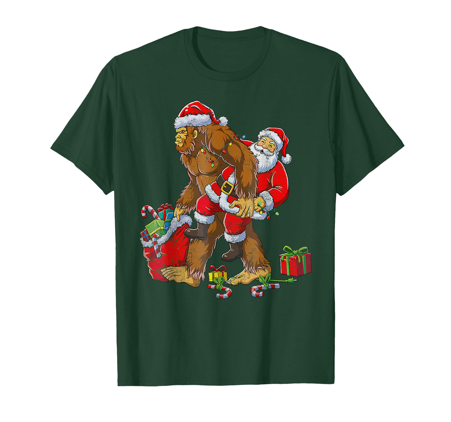 Bigfoot Sasquatch for Men Grandpa Boys Kids Christmas Xmas T-Shirt