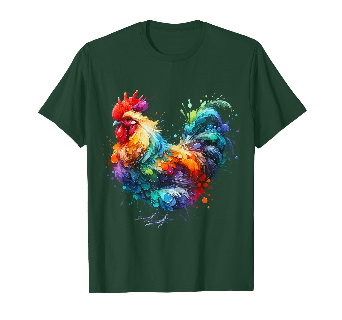 Chicken Art Graphic Women Farm Chicken Lover Funny Colorful T-Shirt