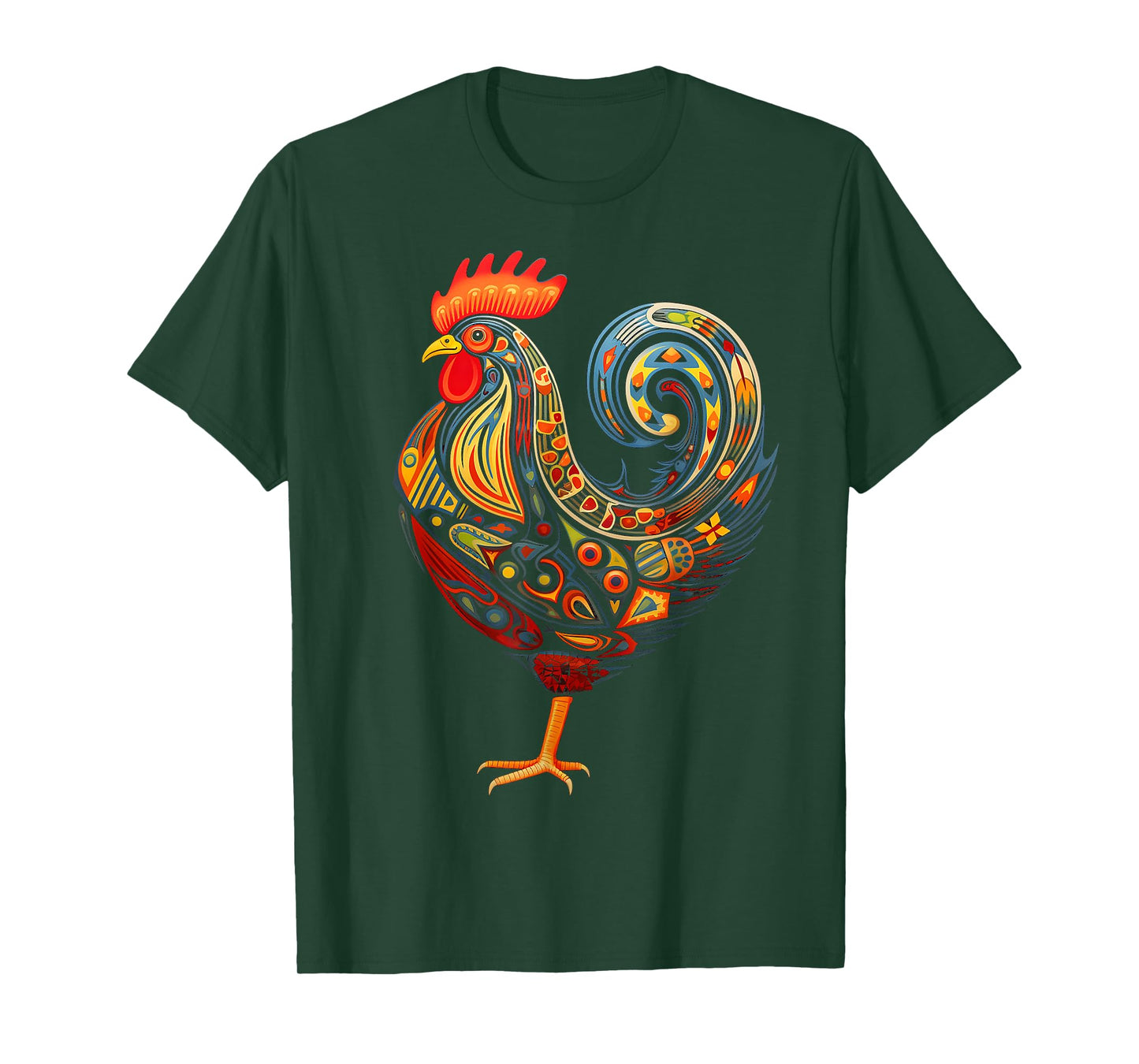 Chicken Mandala Animal Motif Illustration Chicken T-Shirt