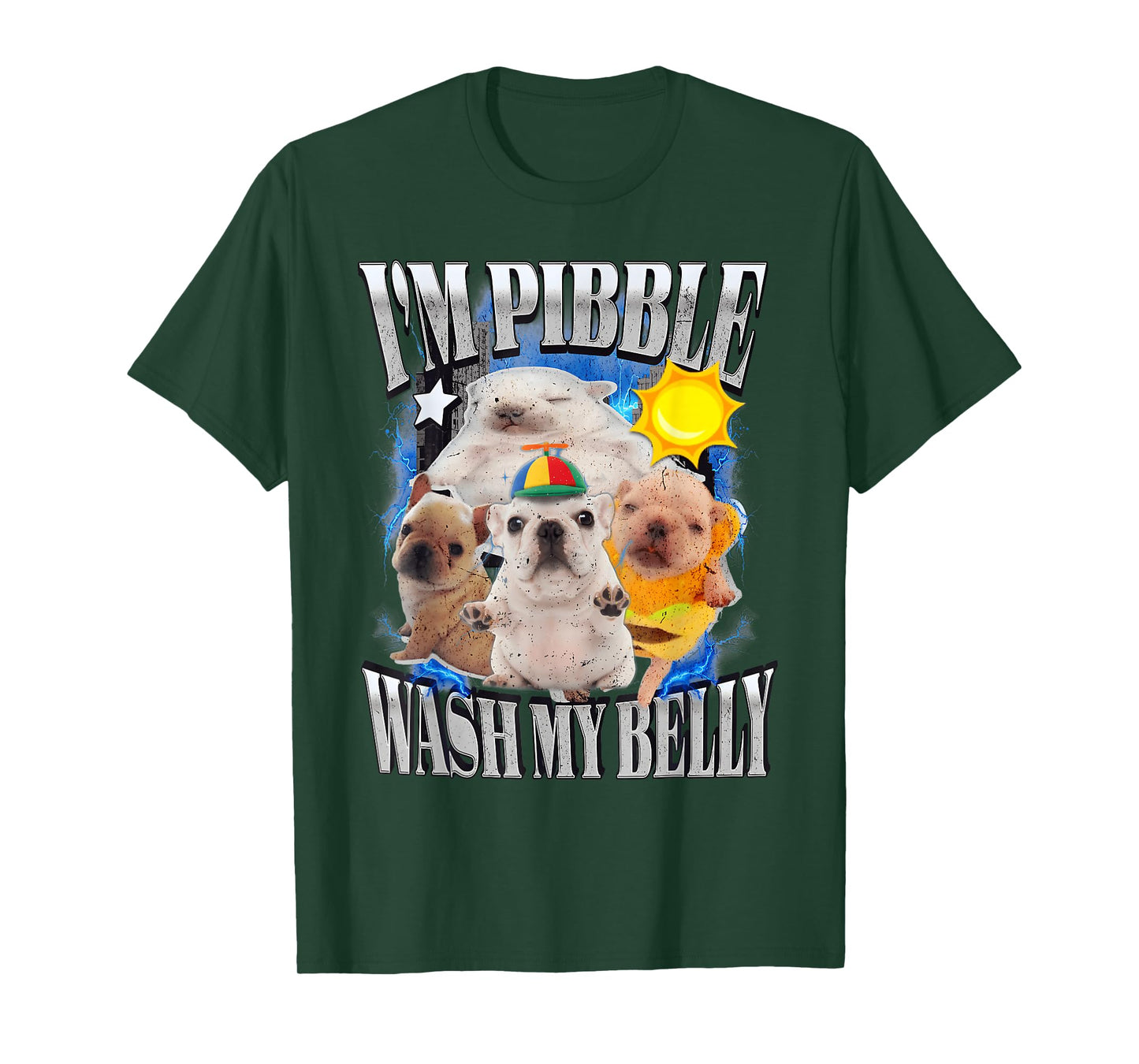 I Am Pibble Wash My Belly Pibble Meme Funny Dog Brainrot T-Shirt