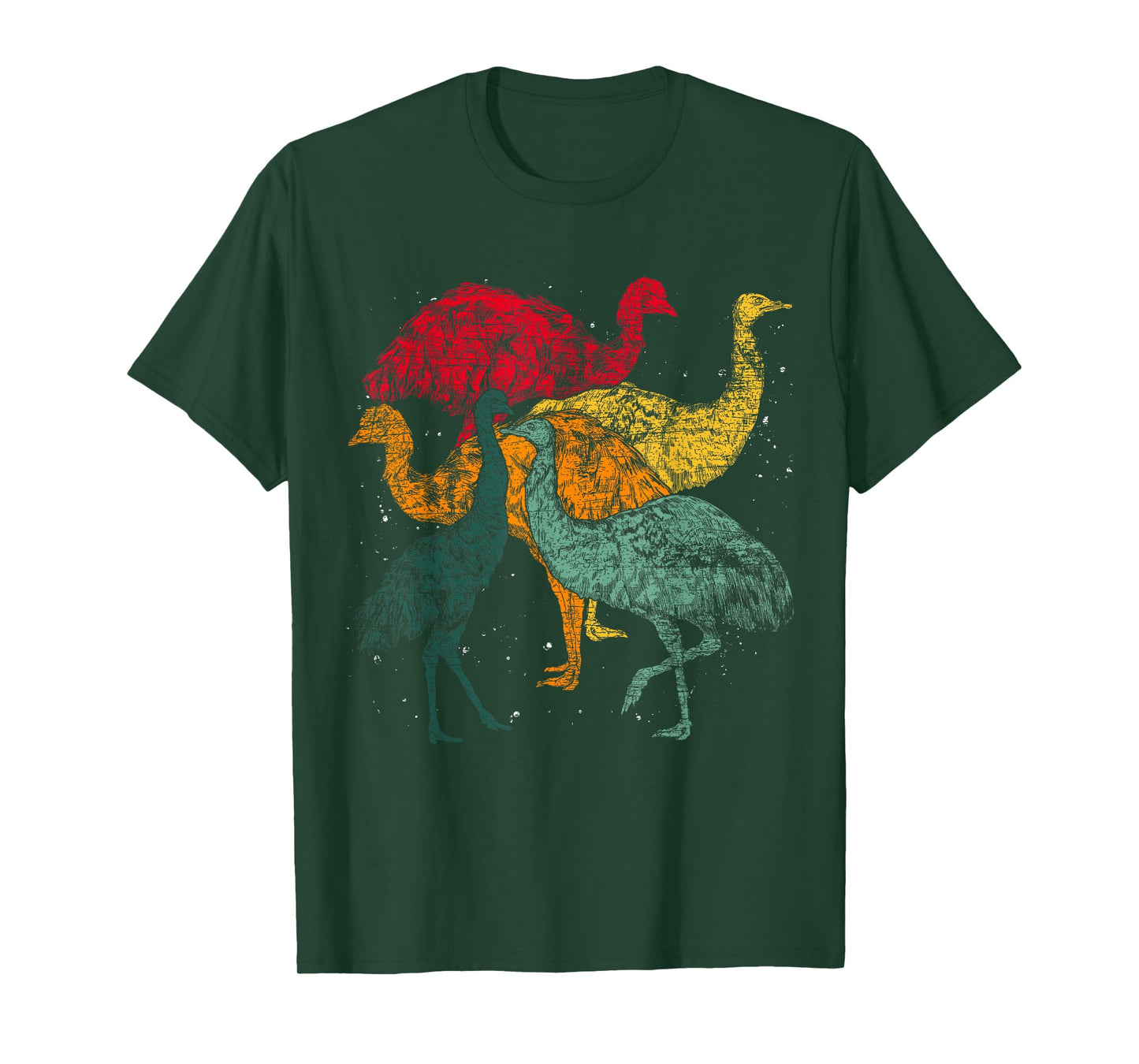 Retro Australian Animal Emu Lover Flightless Bird Emu T-Shirt