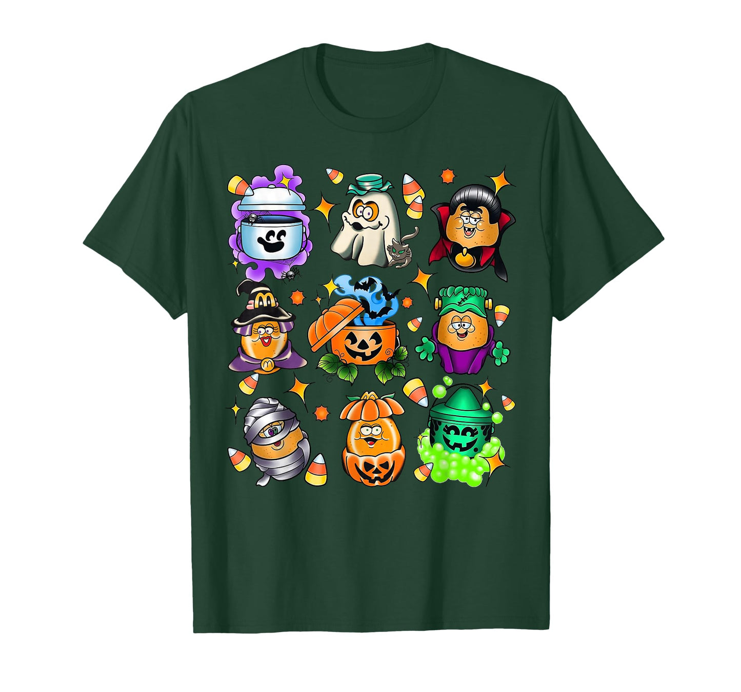 Vintage Funny Nuggets Meal Bucket Halloween Spooky Season T-Shirt