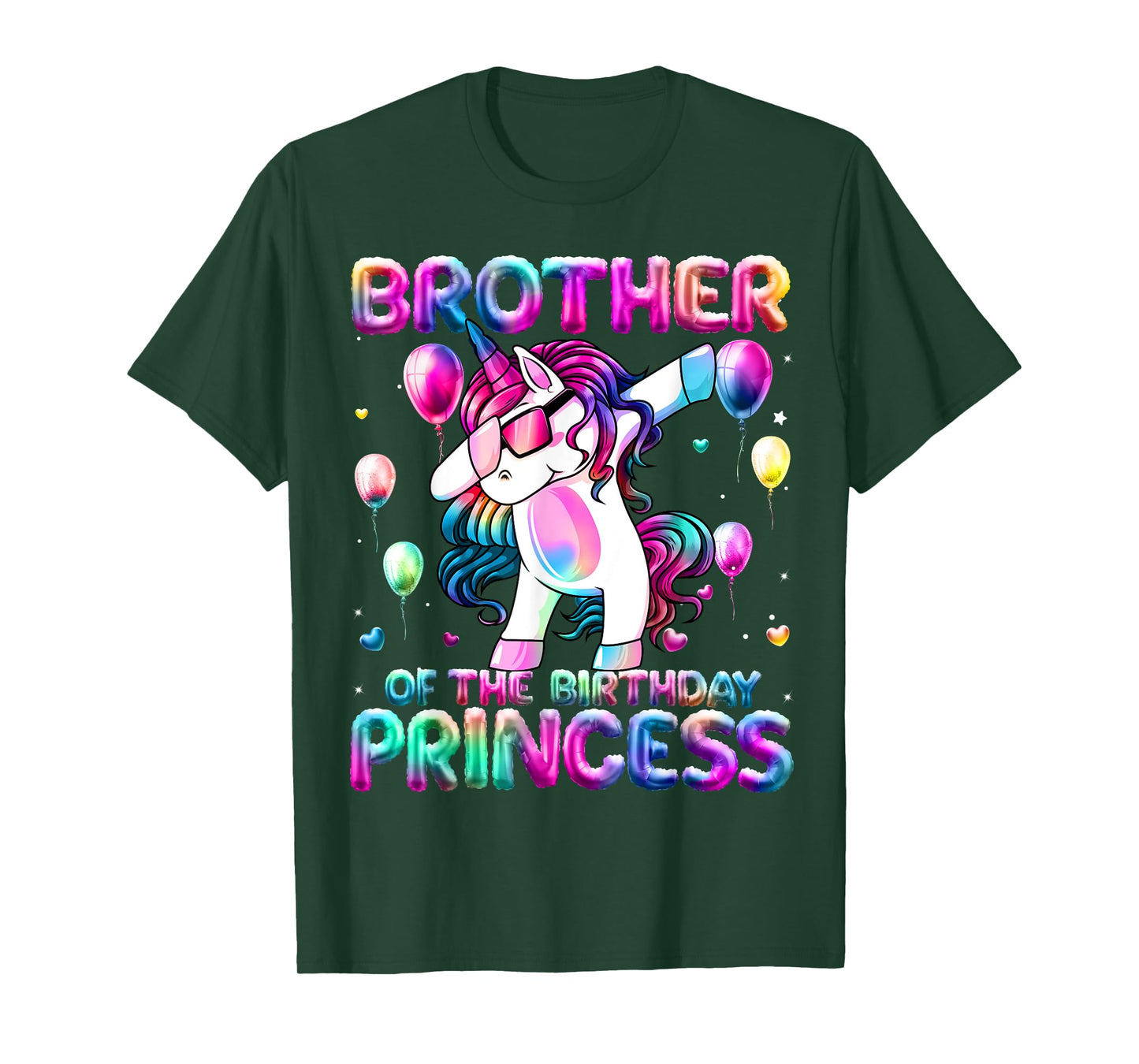 Brother of the Birthday Princess Girl Dabbing Unicorn Bro T-Shirt