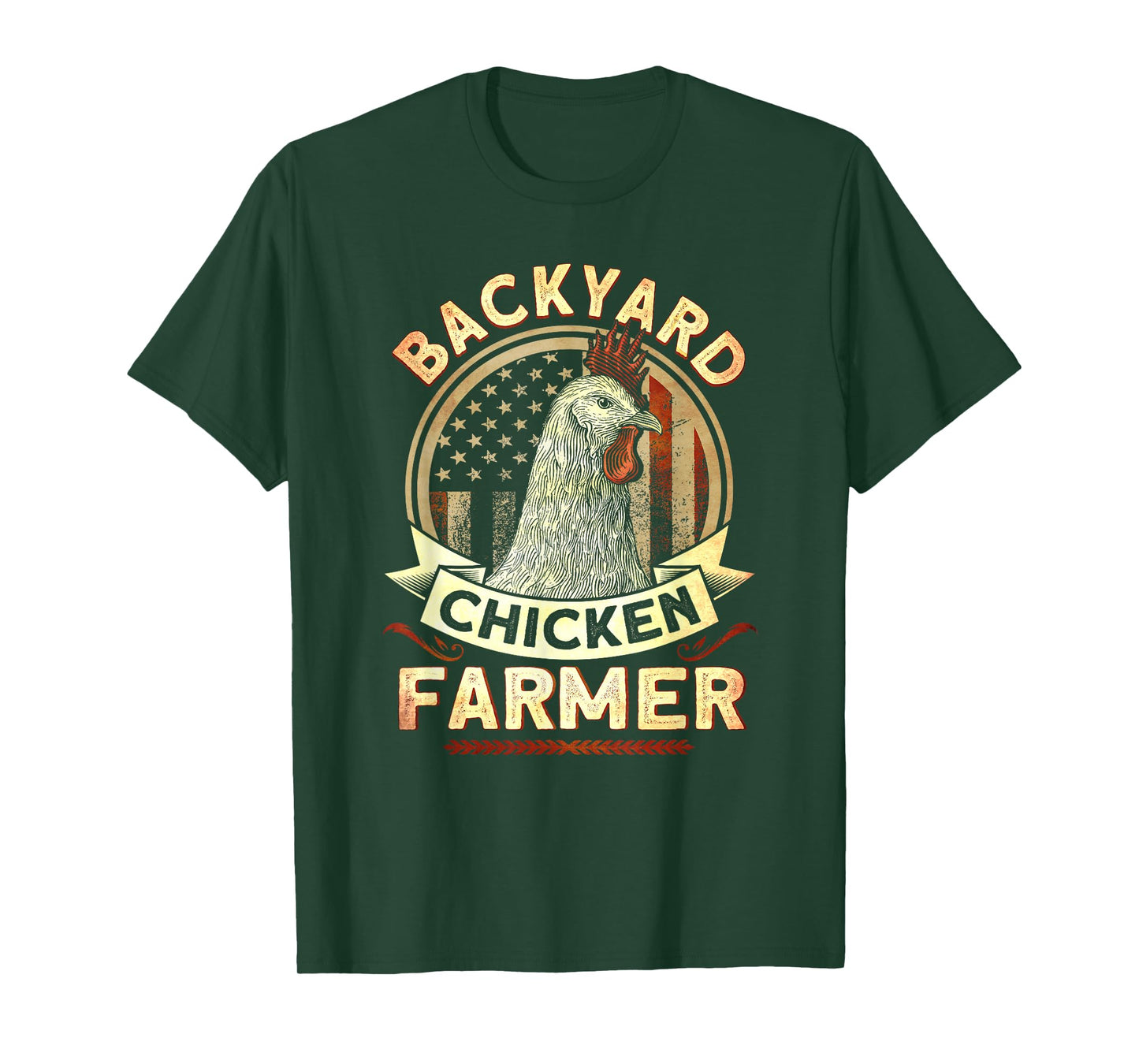 Backyard Chicken Farmer 4th of July USA Flag T-Shirt