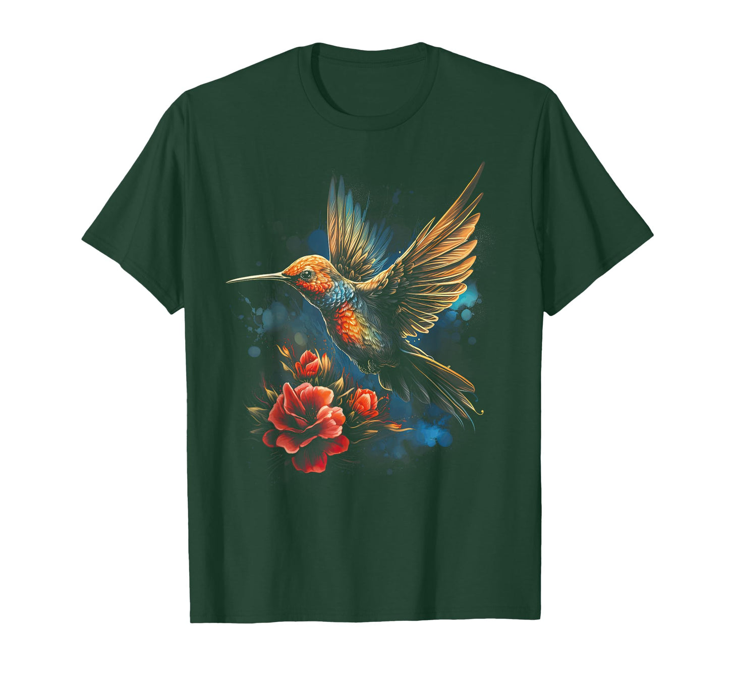 Hummingbird Flower Bird lover Animal T-Shirt