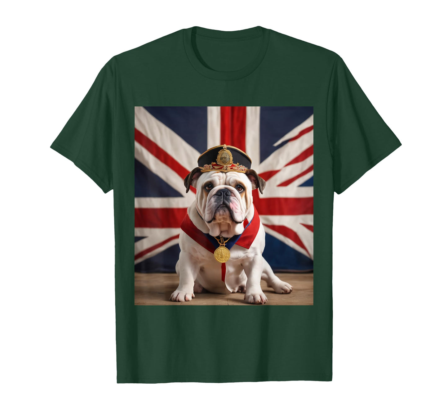 British Bulldog Patriotic Union Jack T-Shirt for Women Men