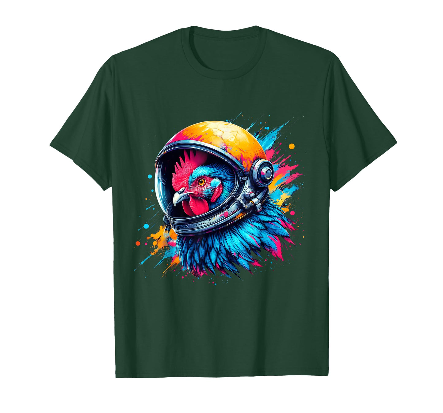 Chicken Astronaut Outer Space Chicken Lover Funny Chicken T-Shirt