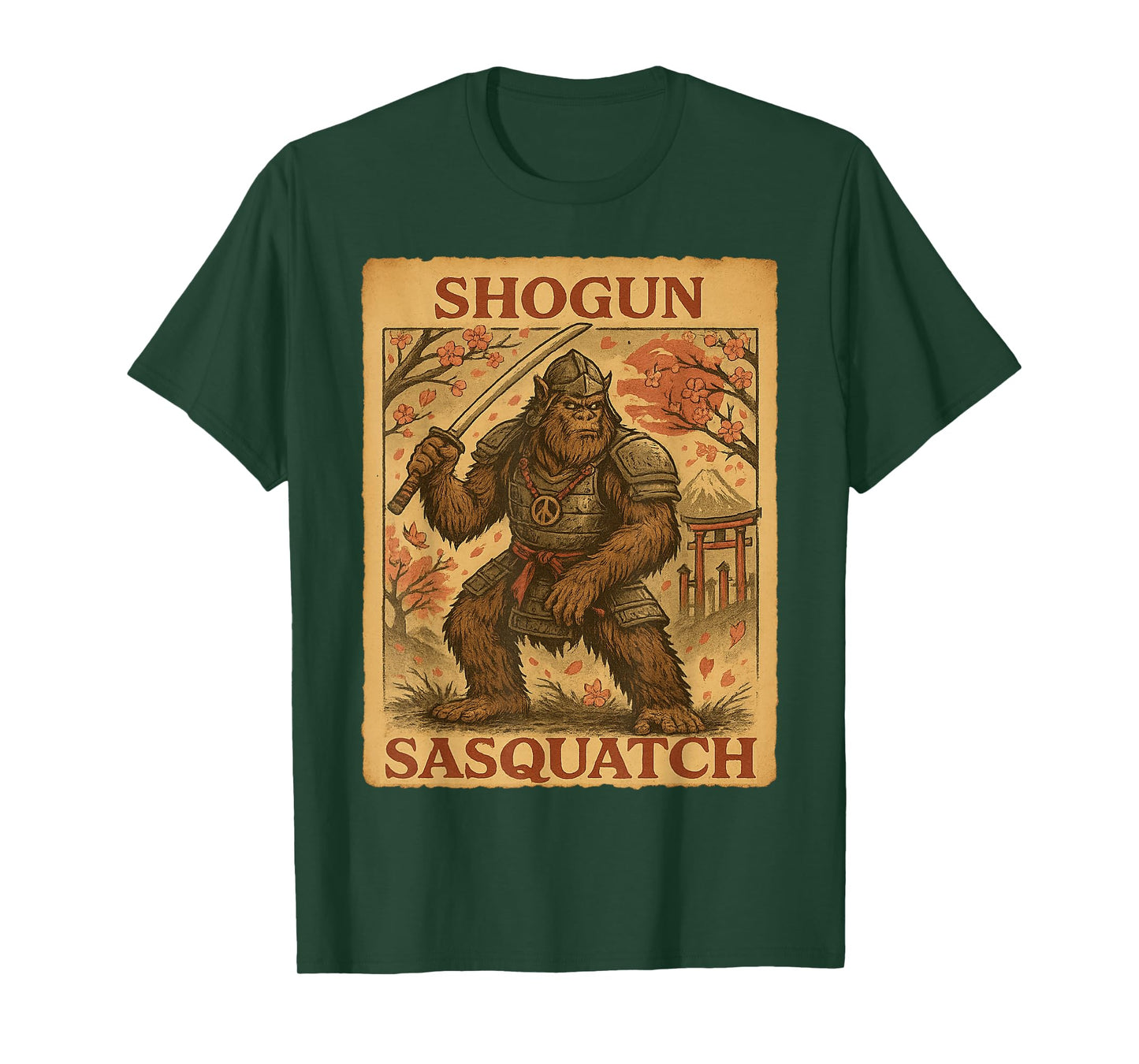 Shogun Sasquatch – Samurai Cryptid Graphic T-Shirt