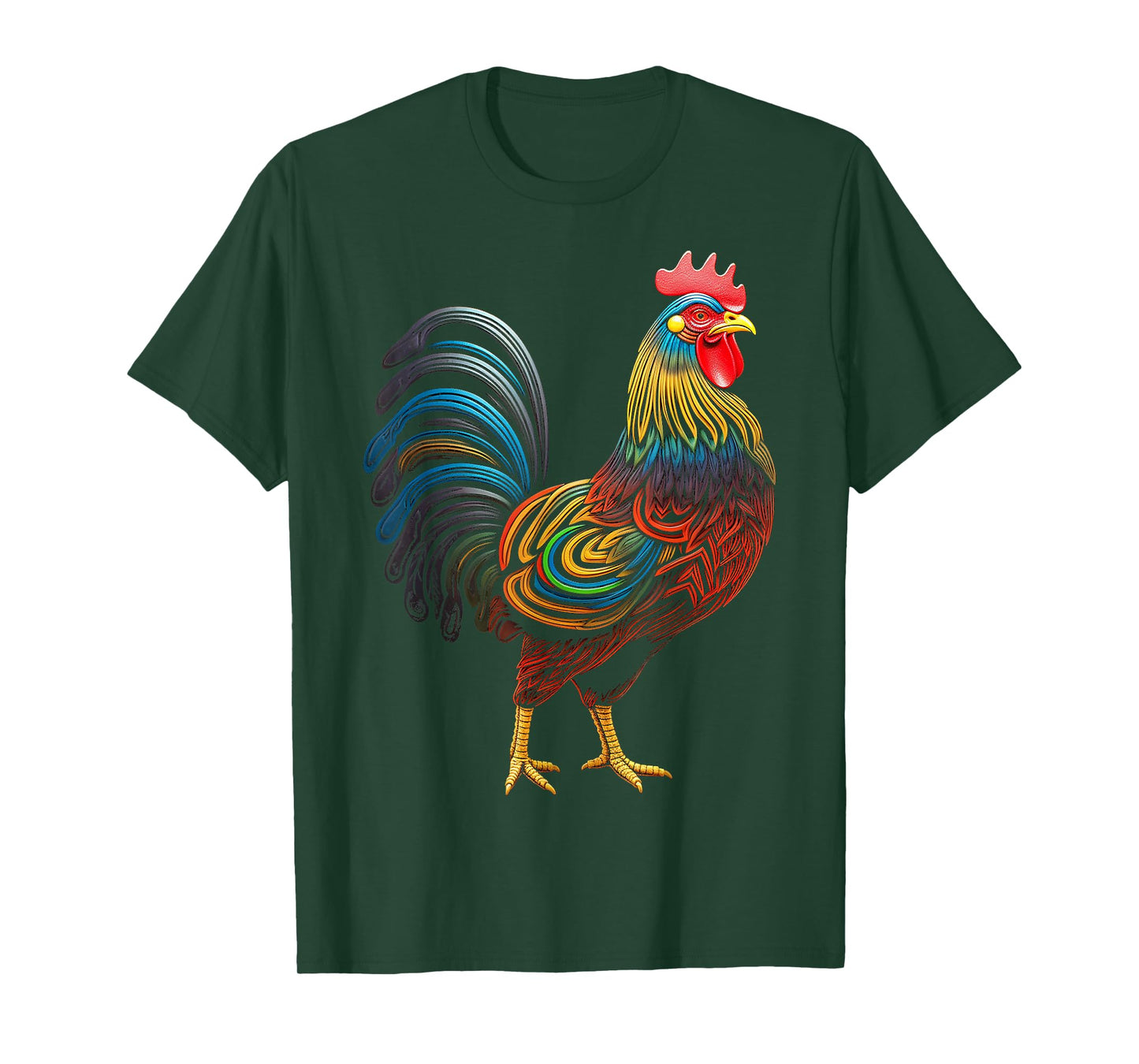 Chicken Abstract Colorful Art Animal Graphic Chicken T-Shirt
