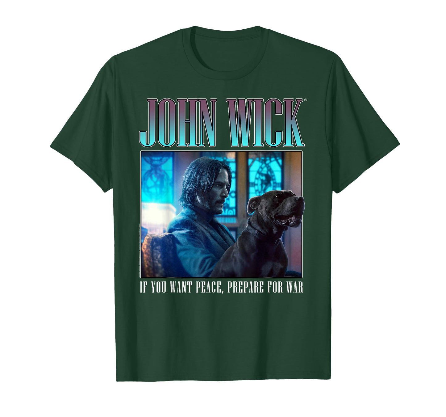 John Wick 90's Bootleg Prepare for War Dog Action Movie T-Shirt