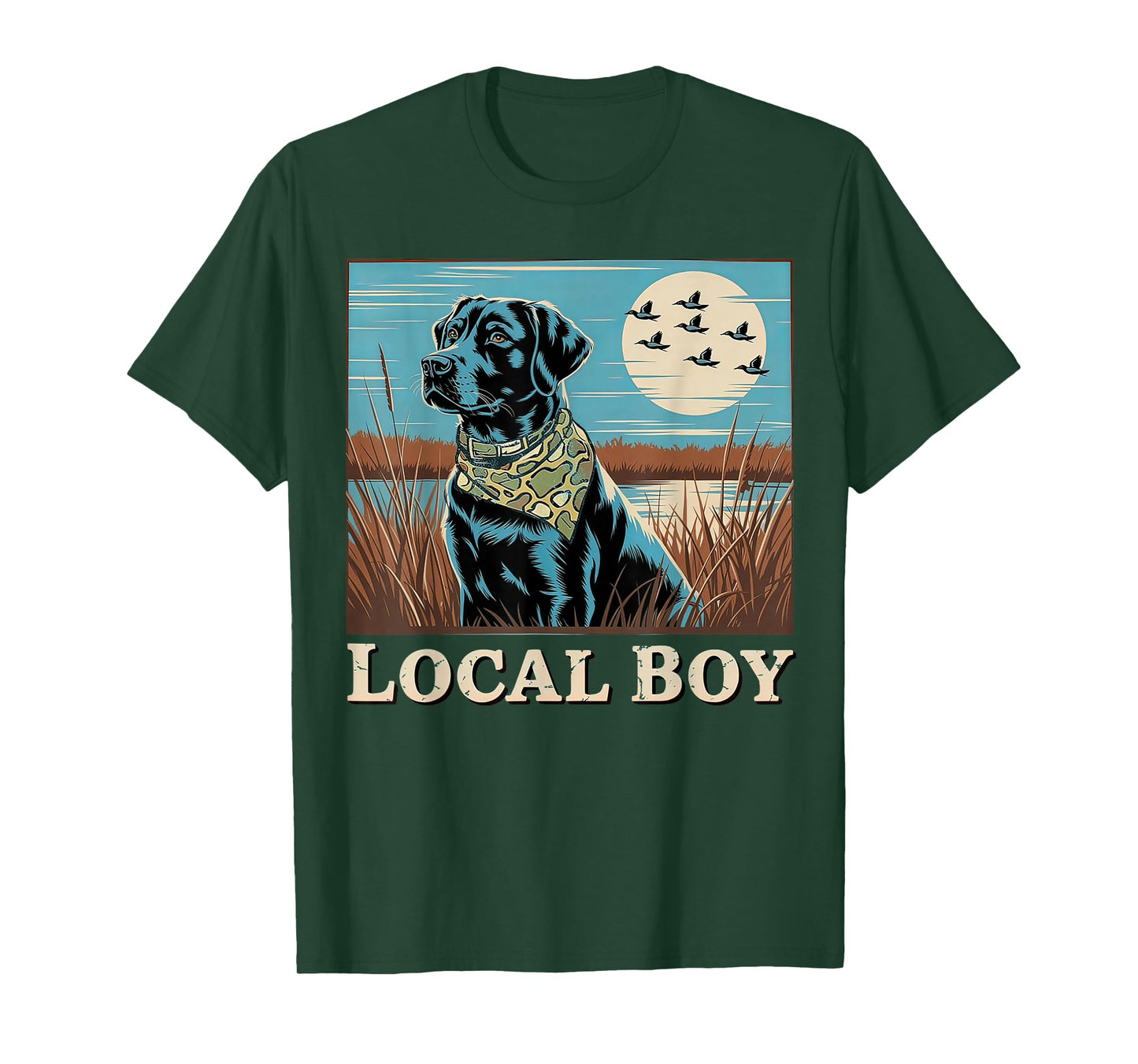 Local Boy Black Lab Hunting T-Shirt
