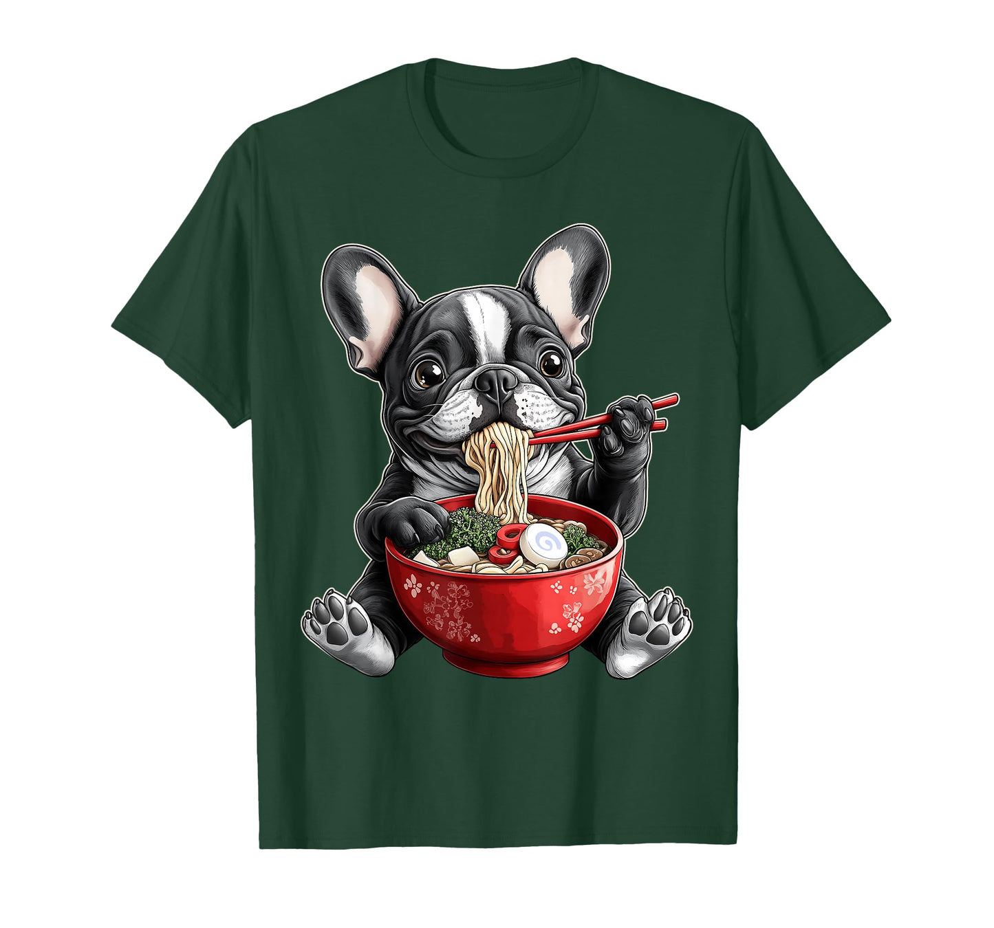 French Bulldog Frenchie Dog Ramen Japanese Noodles T-Shirt