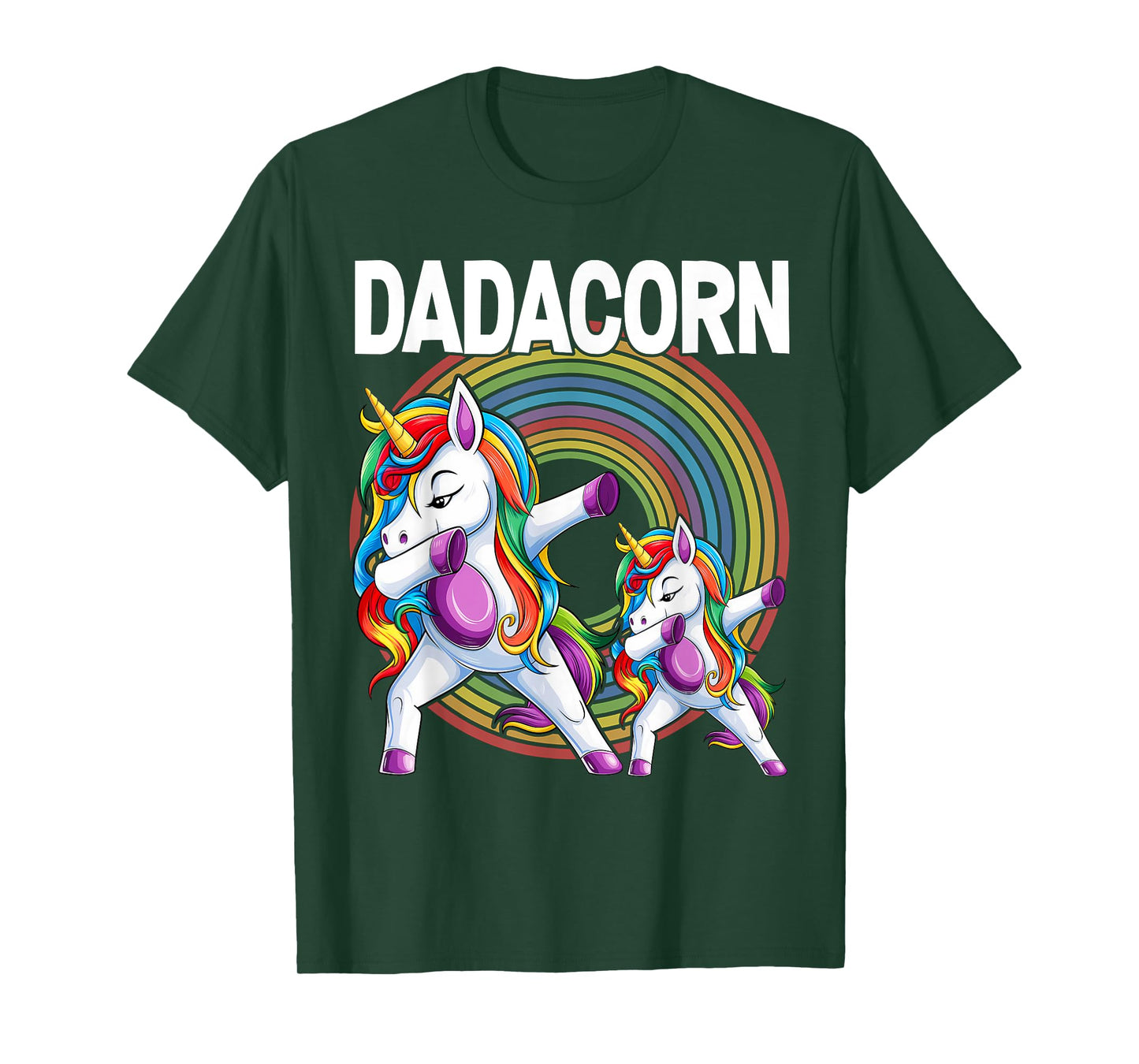 Dadacorn Unicorn Dad and Baby - Best Father T-Shirt