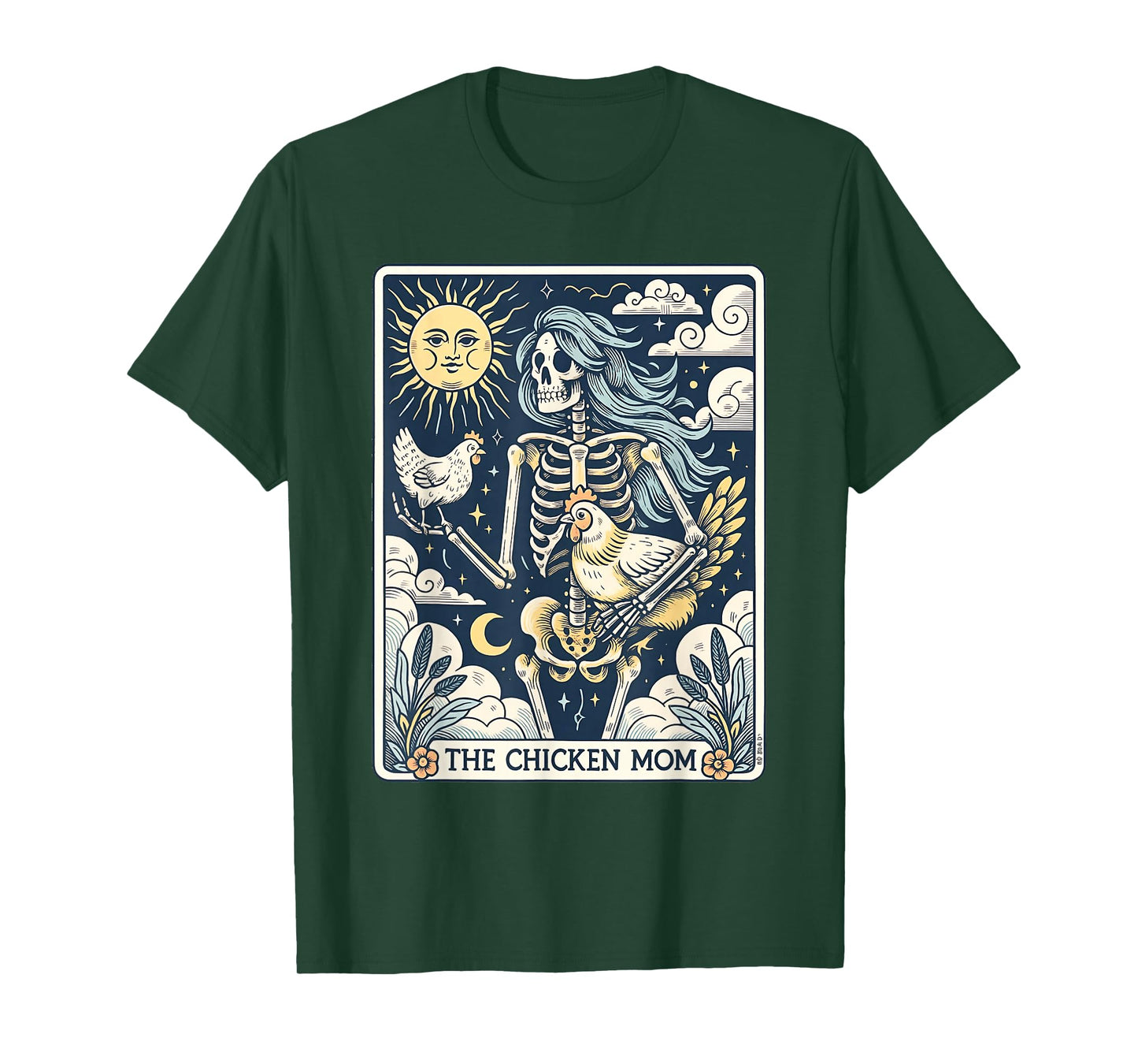 The Chicken Mom Skeleton Tarot Card T-Shirt