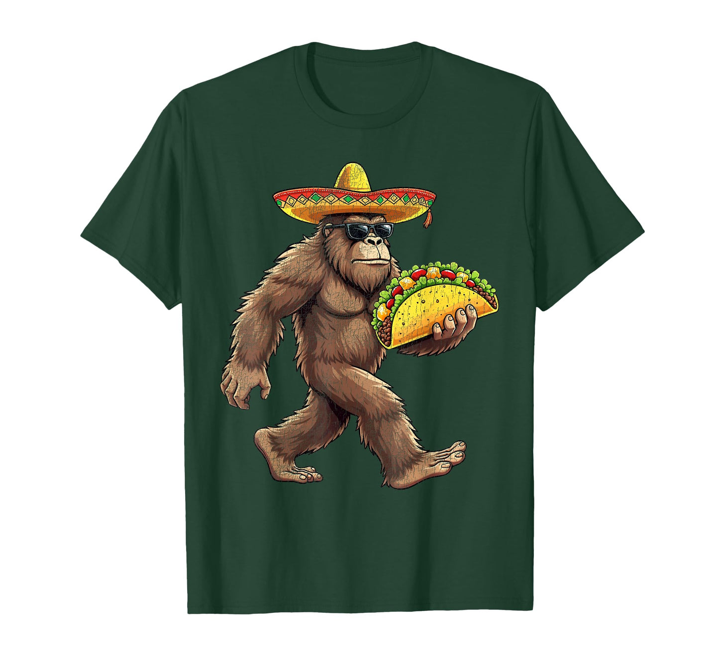 Bigfoot Carrying Taco Cinco de Mayo Sasquatch Boys Men T-Shirt