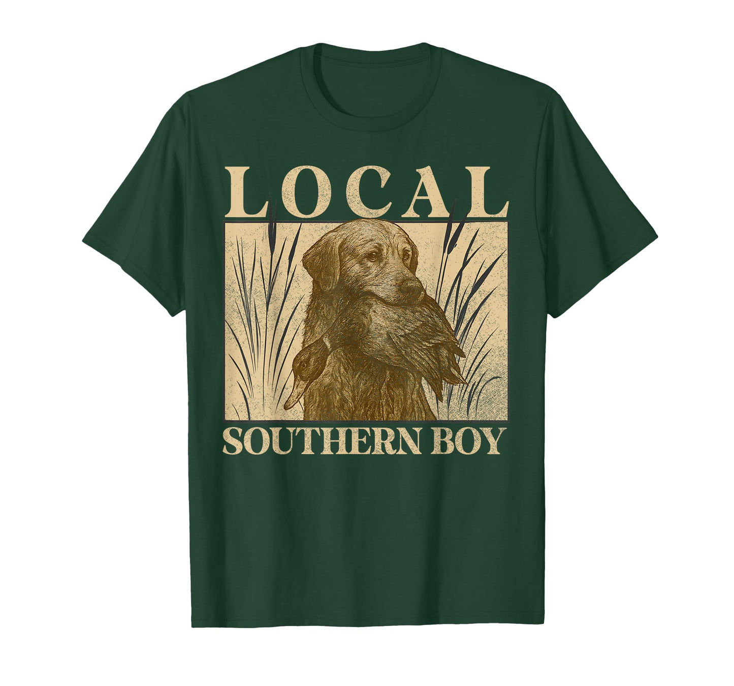 Local Southern Boy Duck Hunting Black Lab Outdoor Vintage T-Shirt