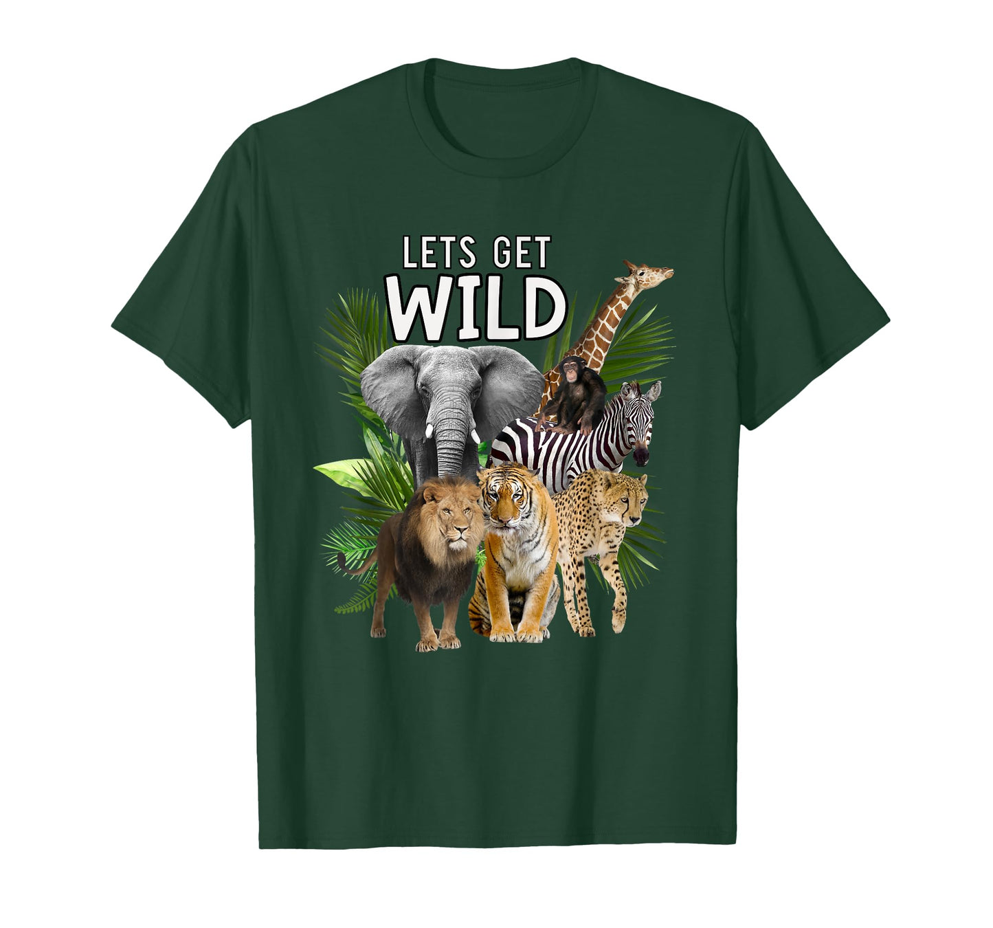 Let's Get Wild Zoo Animals Safari Party A Day At The Zoo T-Shirt