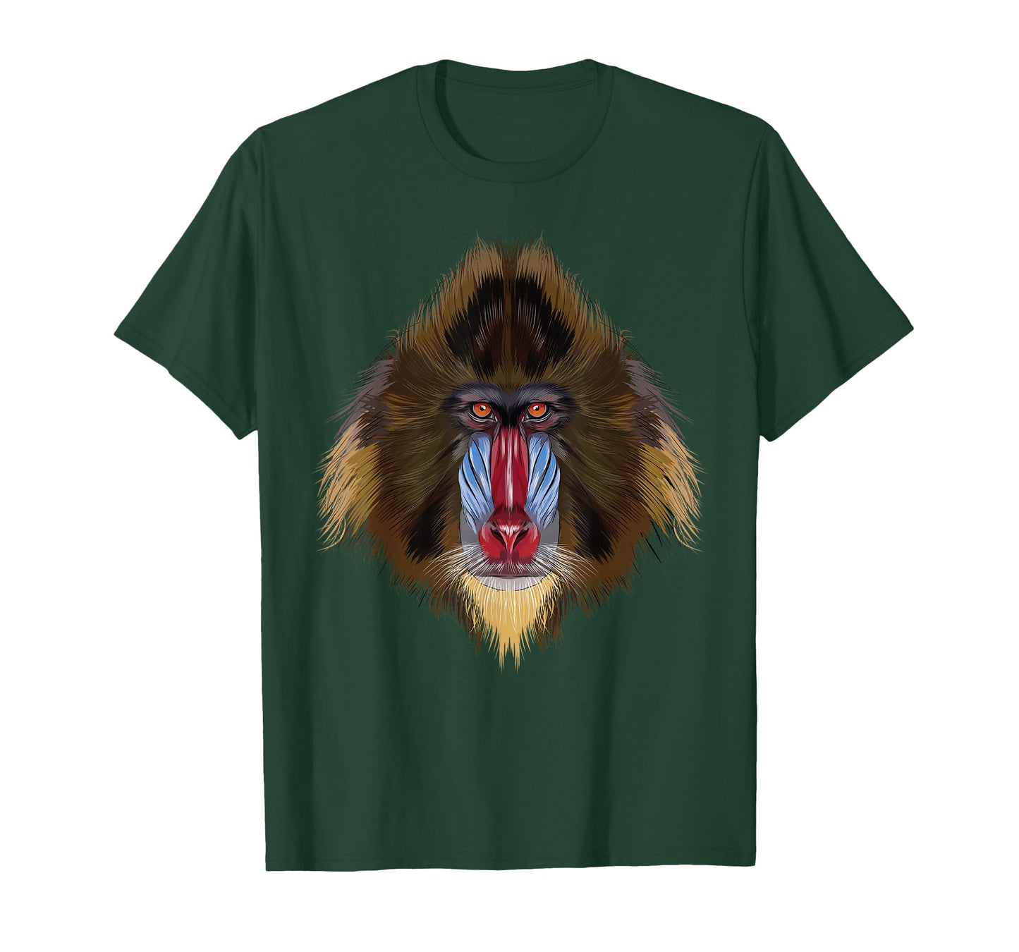 monkey Mandrill head art for lovers of African Safari Animal T-Shirt