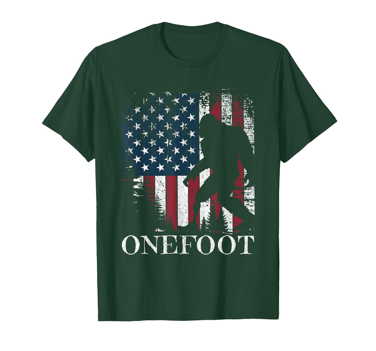 Onefoot Leg Amputee Recovery Bigfoot Funny Vintage Sasquatch T-Shirt