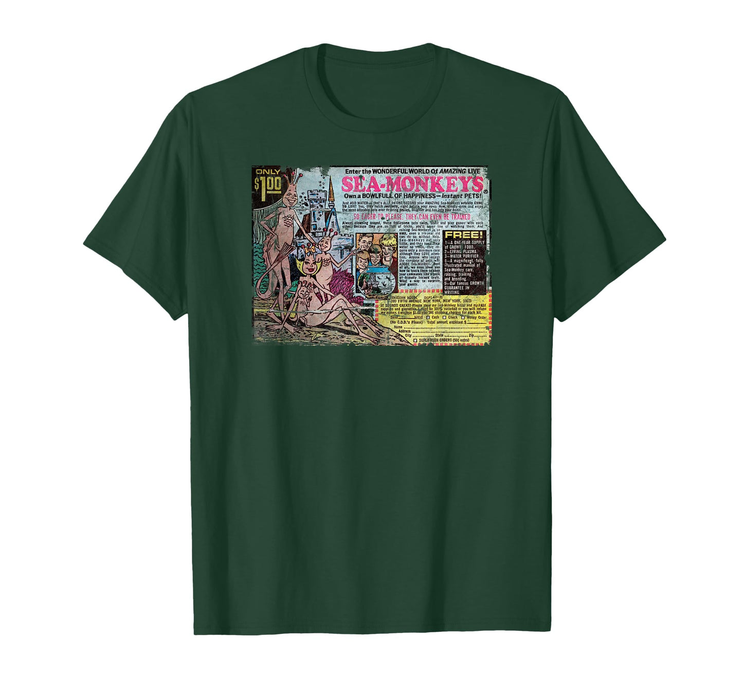 Retro Sea Monkeys Comic Book Ad Graphic T-Shirt T-Shirt