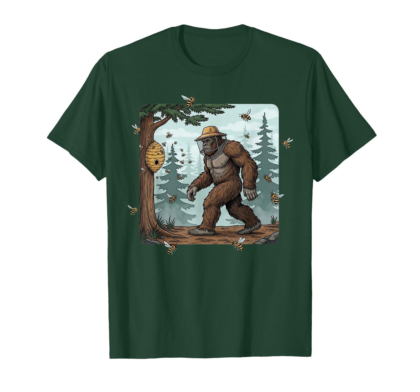Sasquatch Beekeeper Bigfoot Honeybee Apiary Bees Beekeeping T-Shirt