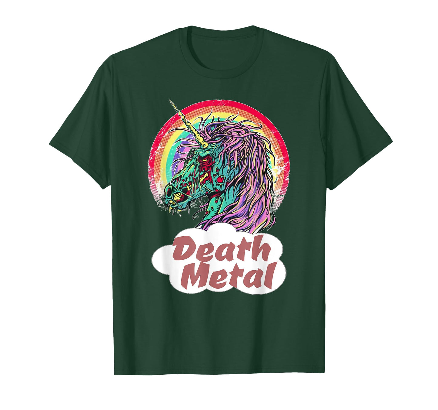 Zombie Unicorn Death Metal Rocker T-Shirt