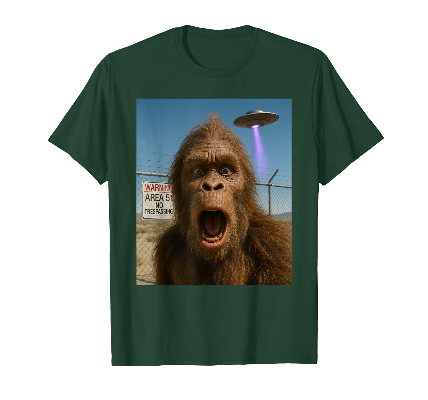 Bigfoot Selfie Sasquatch Funny Area 51 T-Shirt