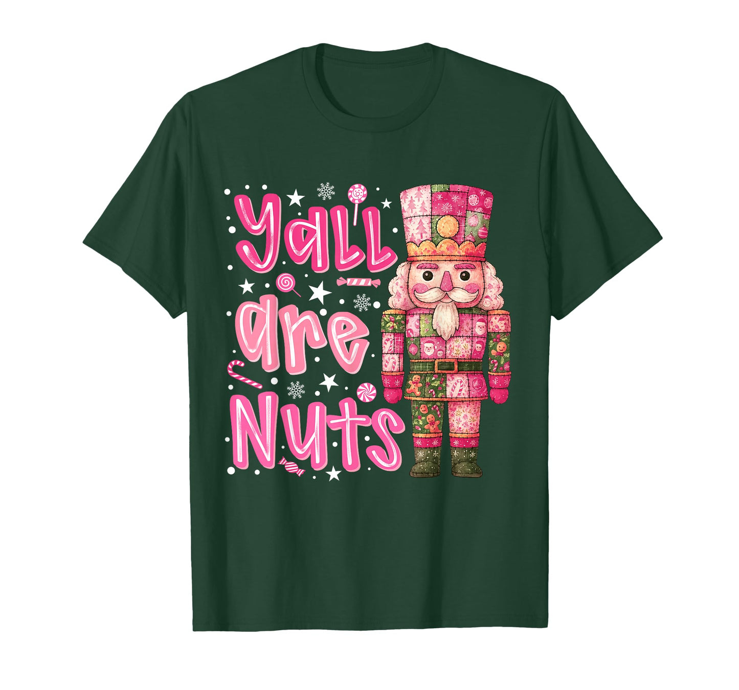 Y'all are Nuts Nutcracker Merry Christmas Funny Xmas Pajamas T-Shirt