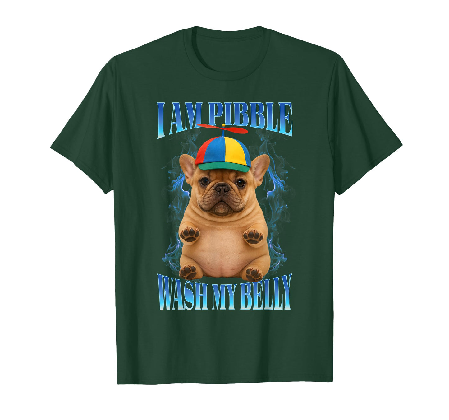 I am Pibble Wash My Belly Funny Pit Bull Dog Meme T-Shirt