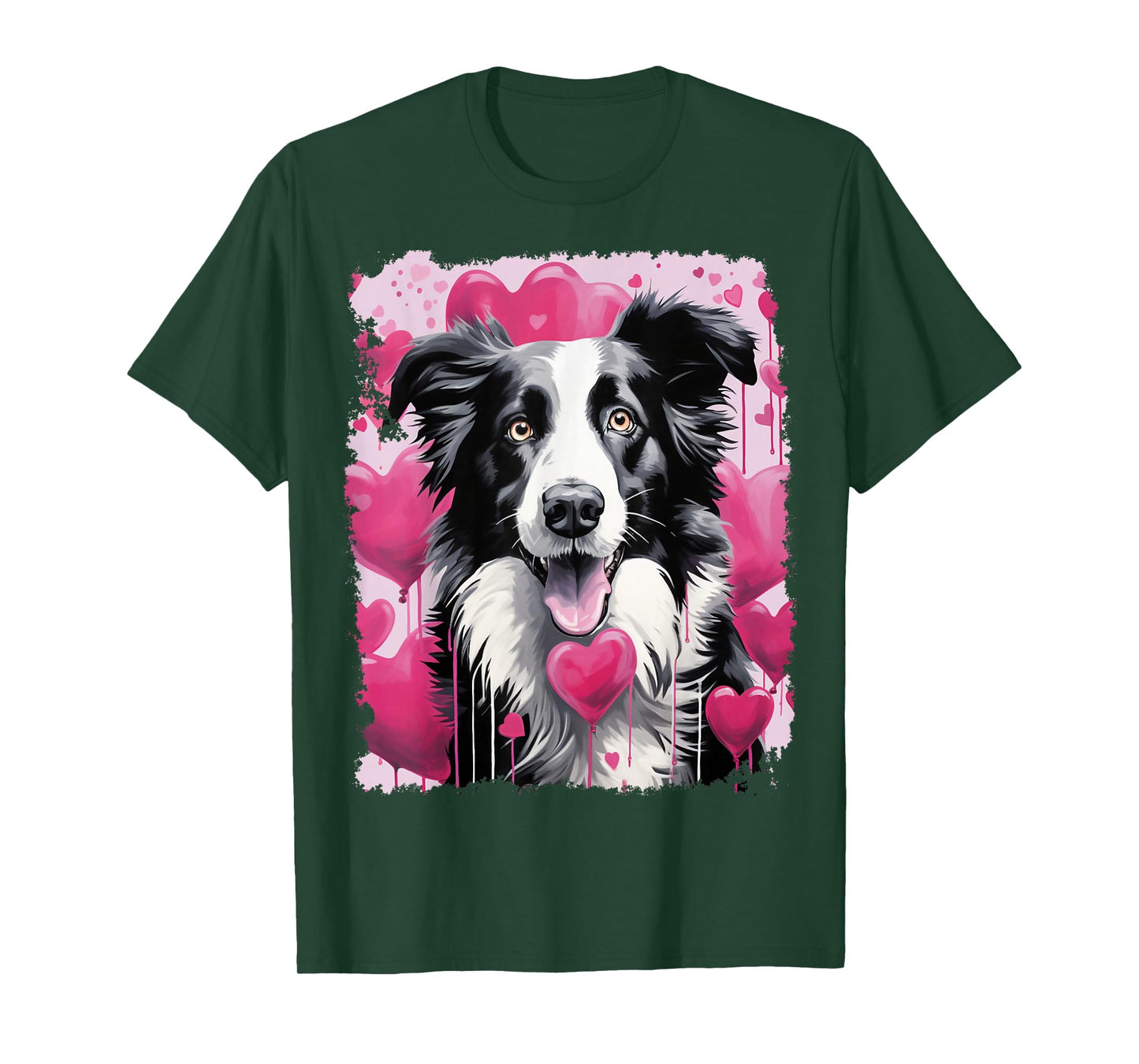 Pop Art Dog Cute Border Collie T-Shirt