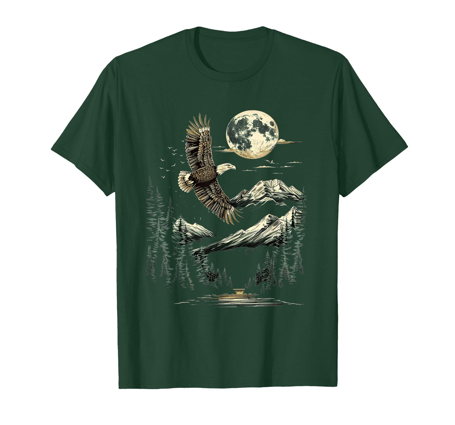 Native American Wildlife Majestic Bald Eagle in Forest T-Shirt