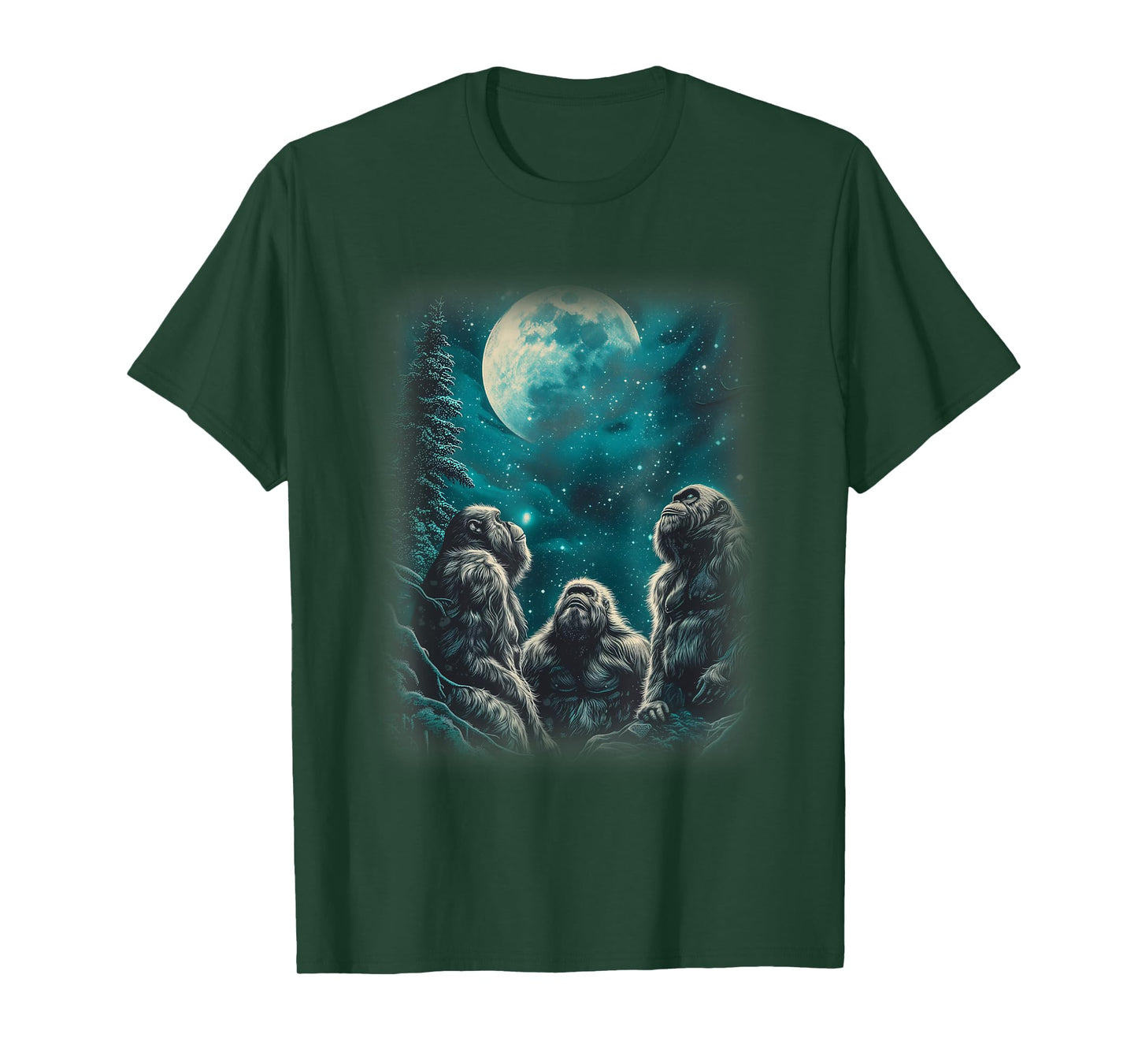 3 Moon Gorilla Shirt, Great Ape Cool Primate Animal Lover T-Shirt