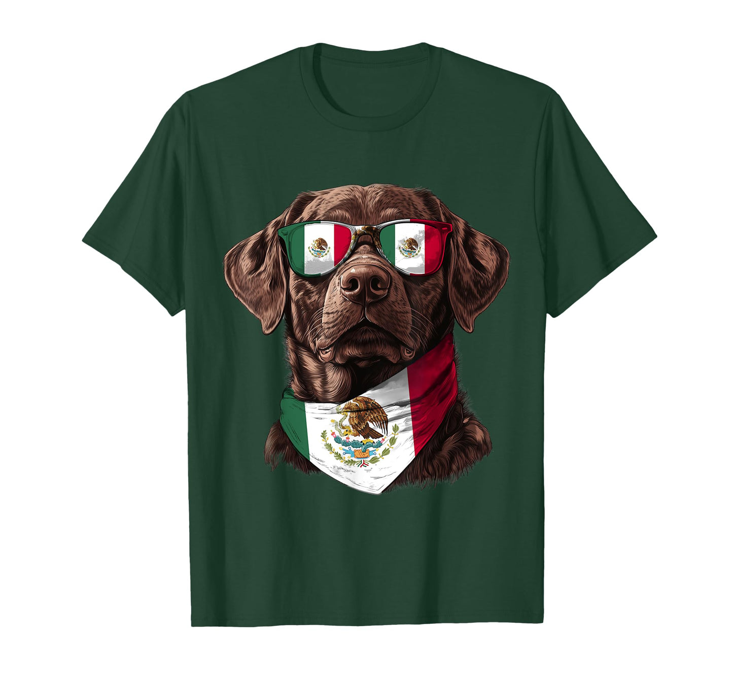 Mexican Flag Labrador Mom Dog Dad Heritage Mexico T-Shirt for Men Women Kids