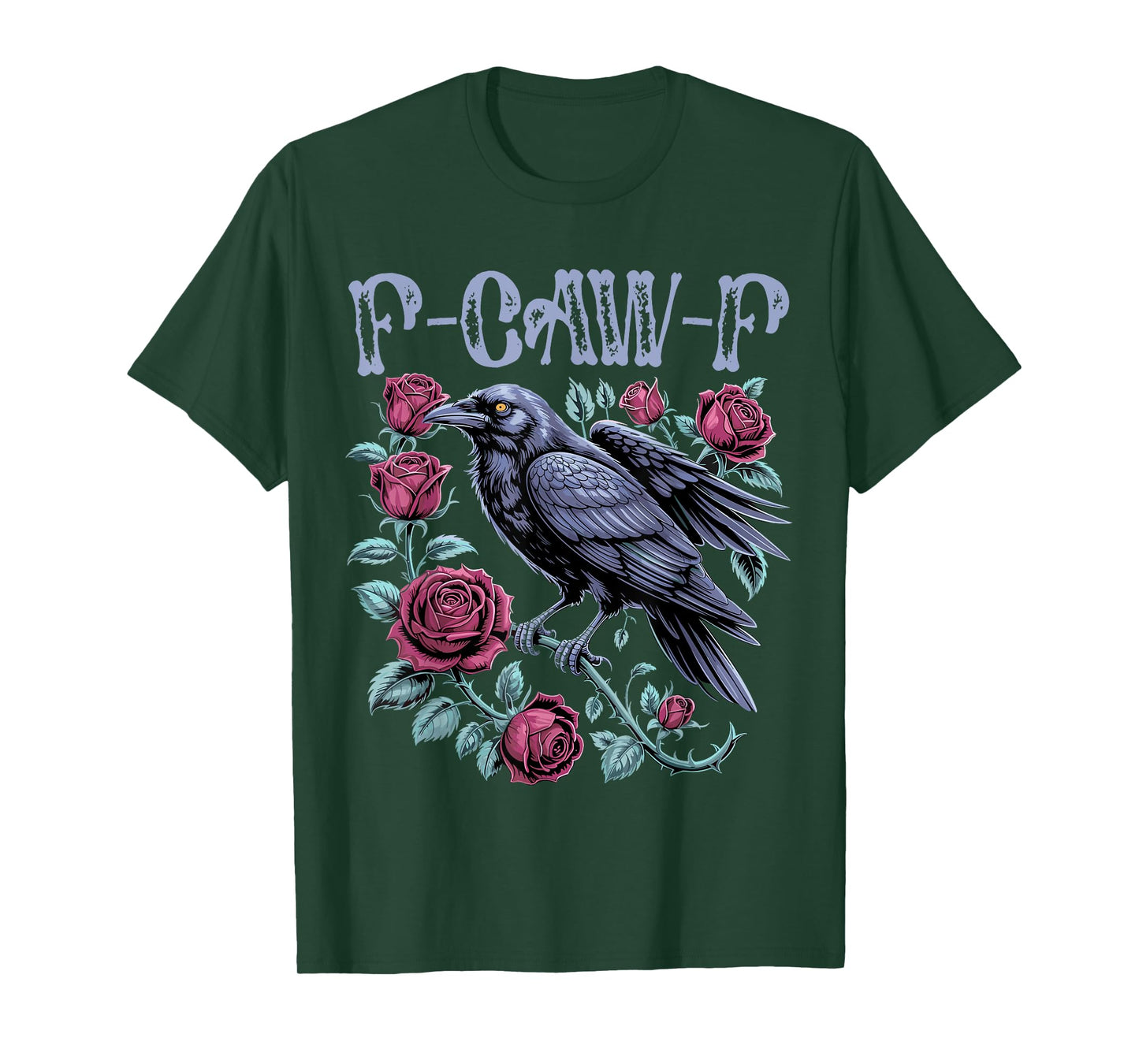 F-Caw-F Black Crow Black Bird Retro Vintage F-Caw-F T-Shirt