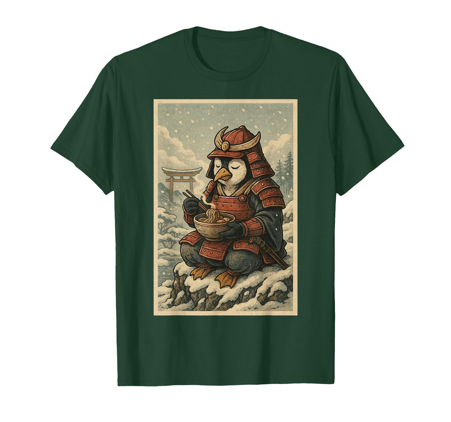 Samurai Penguin Ramen Japanese for Boys Men Women Kids T-Shirt