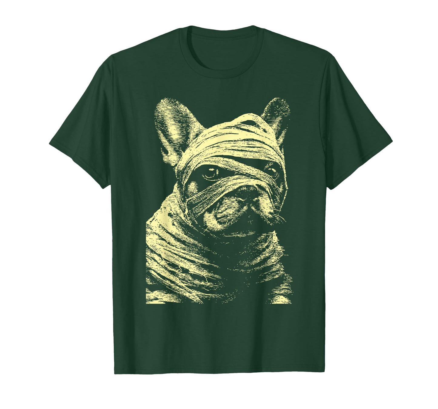 Creepy French Bulldog Halloween Costume Spooky Mummy Dog T-Shirt