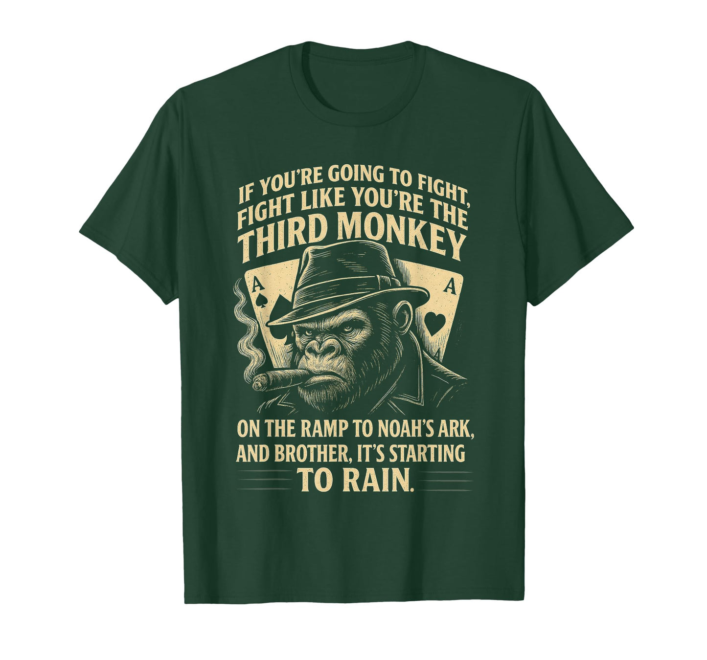 Fight Like The Third Monkey Gritty Gorilla and Tough Gifts T-Shirt