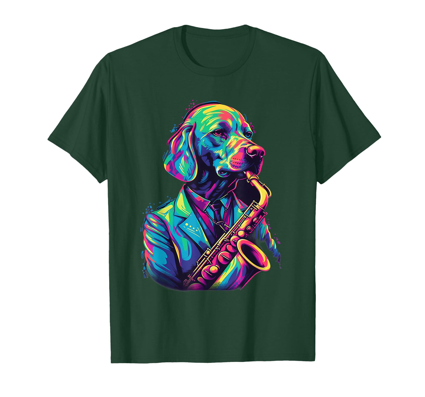 Jazz Musician Labrador Retriever Dog Saxophone T-Shirt