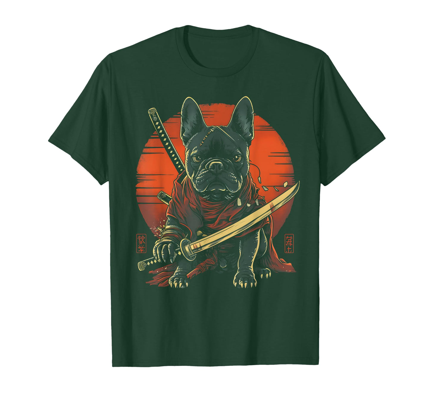 French Bulldog Dad Cute Japanese Anime Stuff Samurai Ninja T-Shirt for Men Women Kids