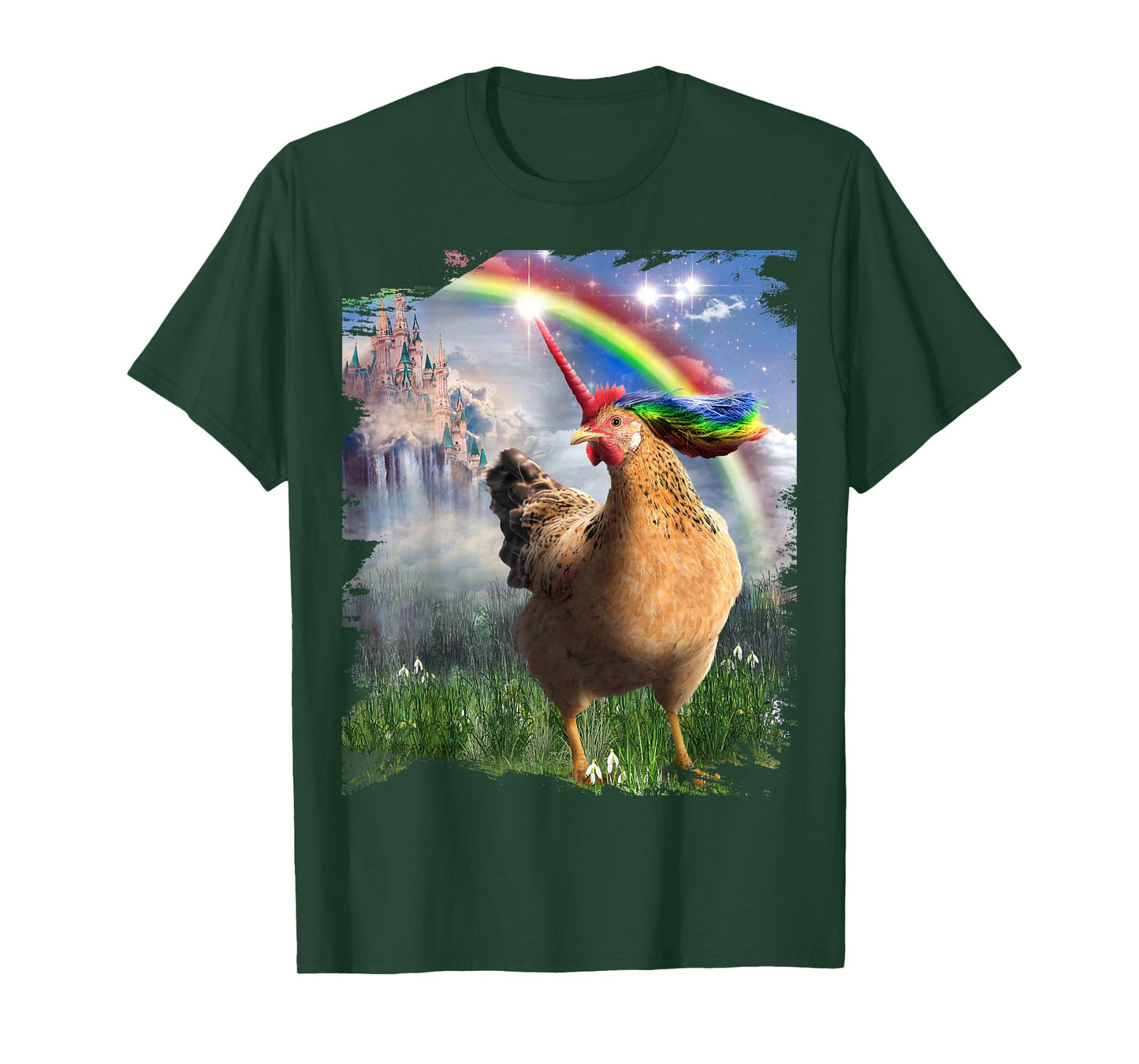 Awesome Unicorn Chicken Rainbow Chickicorn Funny T-Shirt