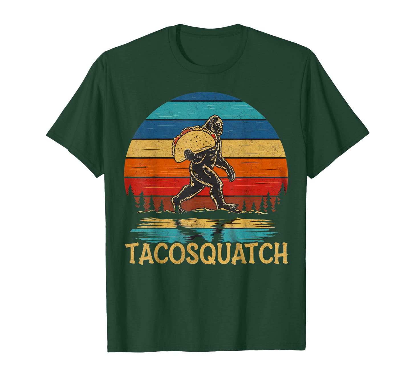 Bigfoot Carrying Taco Fun Cinco de Mayo Boys Men Tacosquatch T-Shirt
