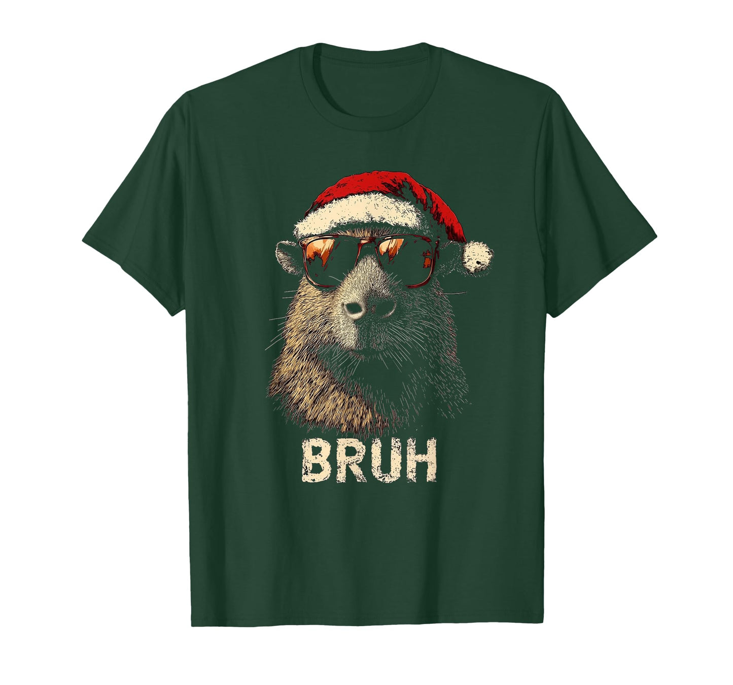 Funny Christmas Tee Capybara For Kids Teens Boys Girls Xmas T-Shirt