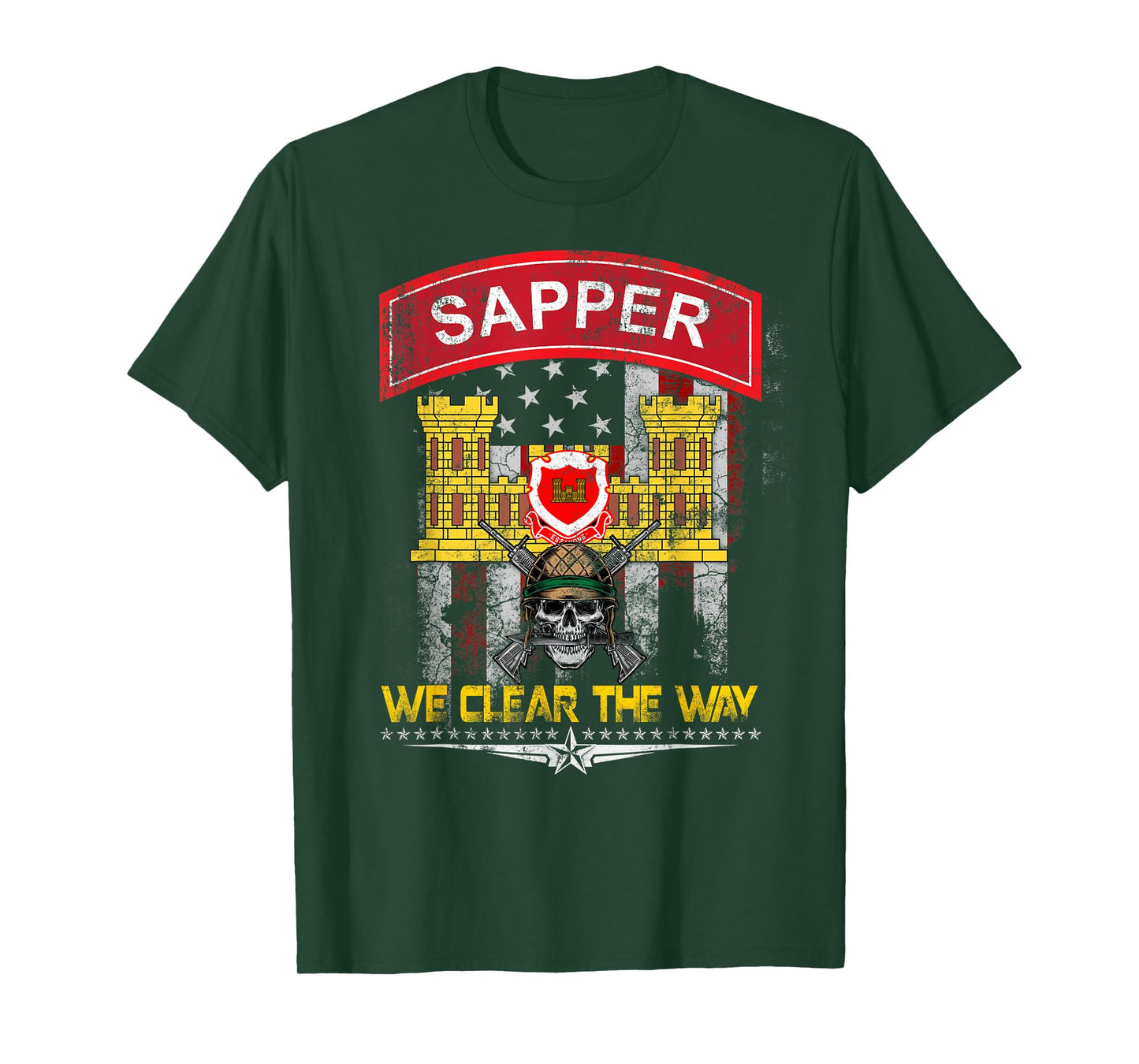 Sapper 12B Combat Engineer Veteran Military Veterans Day T-Shirt