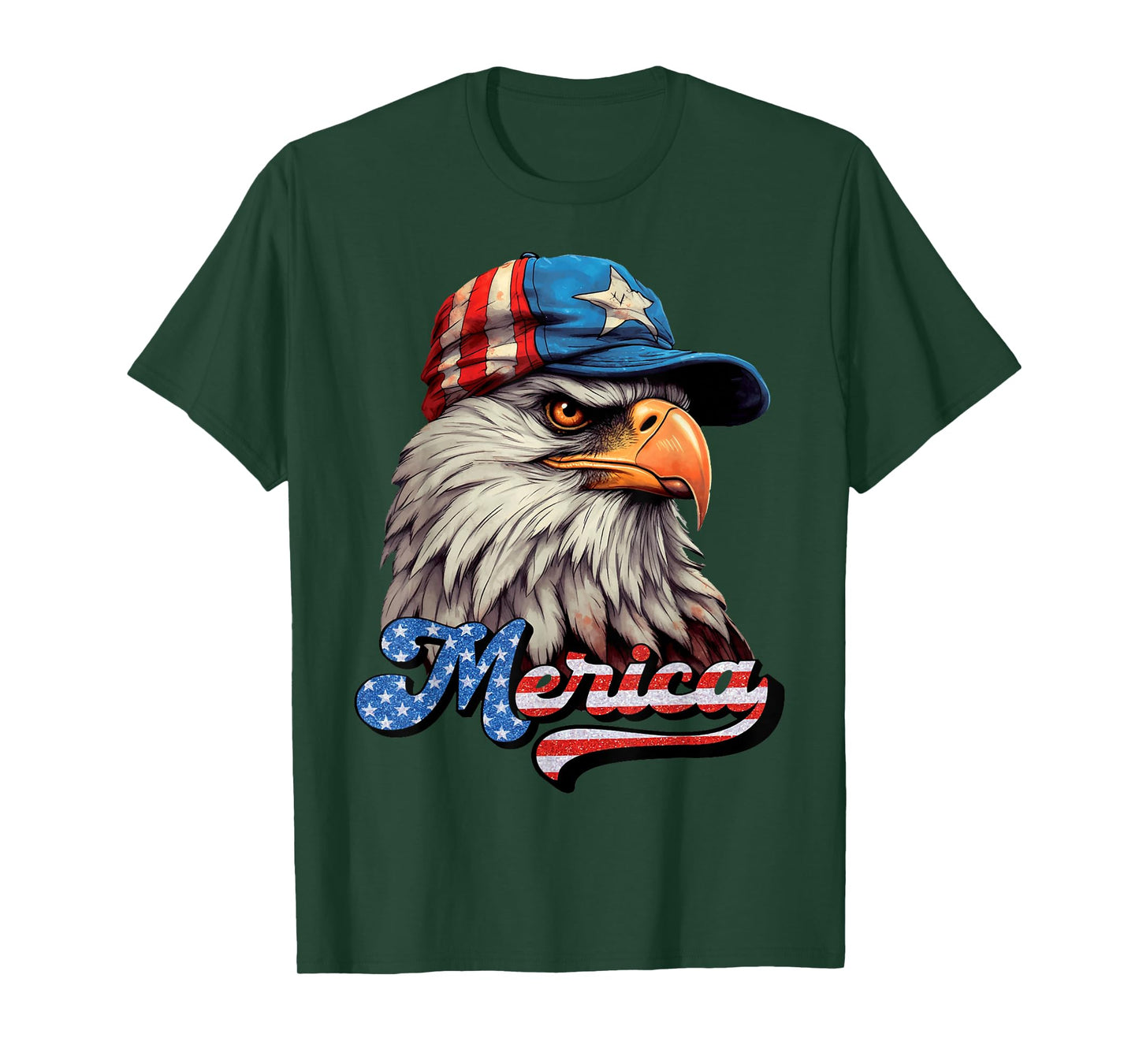 Merica Patriotic USA Eagle Of Freedom 4th of July Men Women T-Shirt