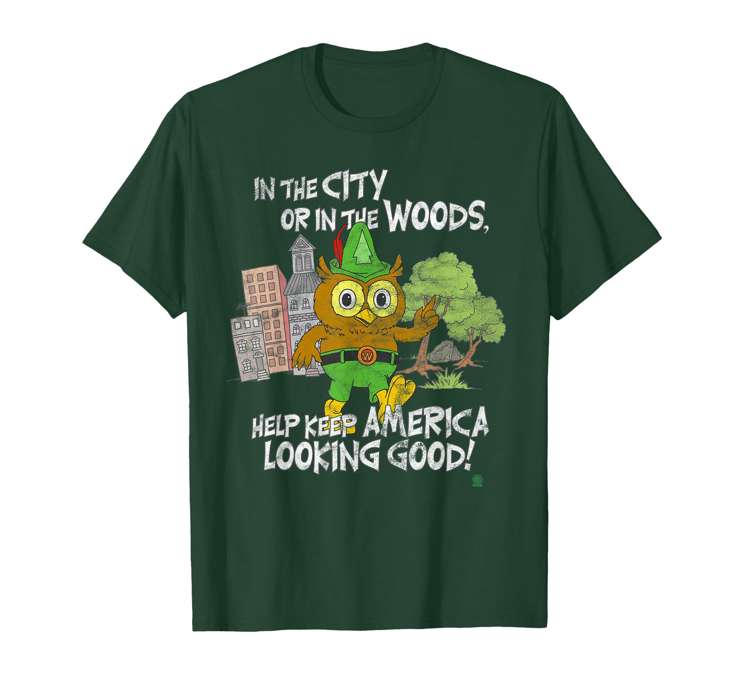 Woodsy Owl Help Keep America Looking Good Distressed T-Shirt