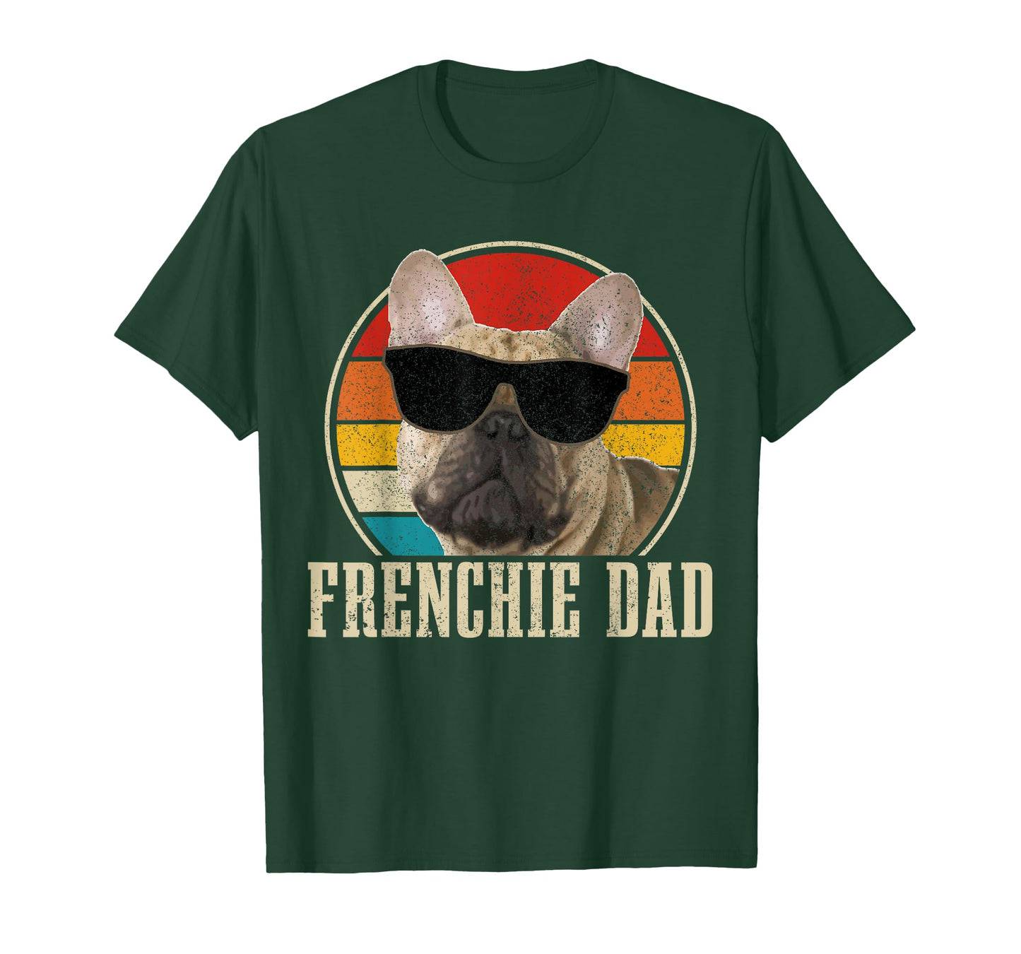 Frenchie Dad French Bulldog Vintage Funny Dog T-Shirt for Men